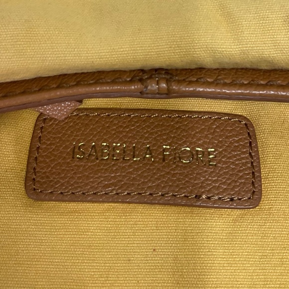 Genuine vintage ISABELLA FIORE tan leather crossbody shoulder bag tassel - Picture 9 of 12